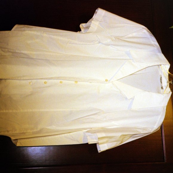 Emanuel Women White Cotton Blouse Size 22 NWT - Picture 1 of 1